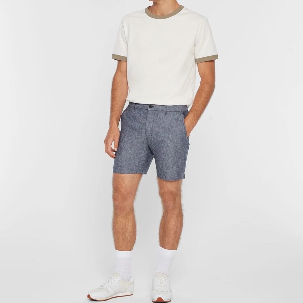Baxter Chambray 7" Shorts - New With Tags - NEVER WORN - Navy